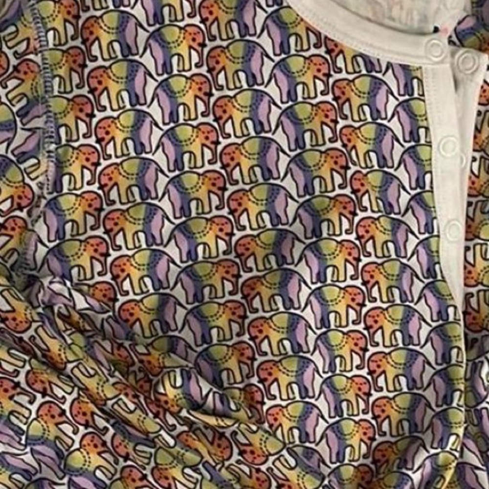 Roller Rabbit Purple and Yellow Pajama Set Sleeveless Top and Shorts